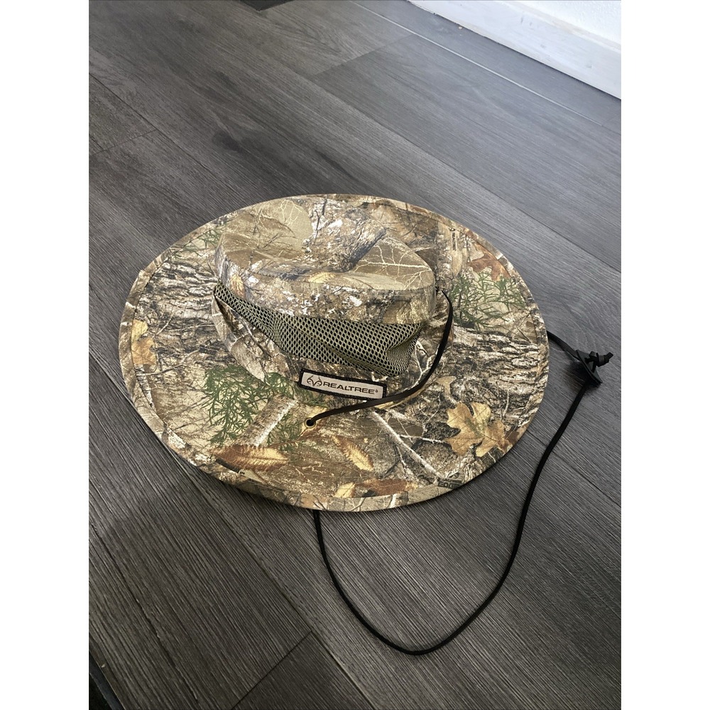 Real Tree Camo Bucket Cap Hat Vented Men's Sz S/M Realtree